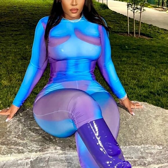 Callie Lives Xena Viral Sheer Illusion 2 PC Set – The Statement Piece You Need L - Picture 2 of 4